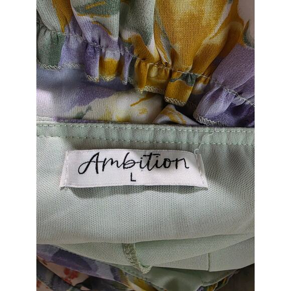 AMBITION Multi Floral Tier Dress with Shoulder Tie Straps - Picture 5 of 6